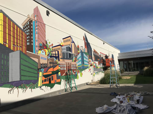 Rock City | Murals by Sneedart | Rockford Construction in Grand Rapids