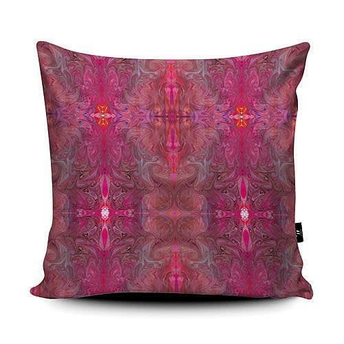 Marbling symmetry | Cushion in Pillows by KALEIDO MARBLING ART