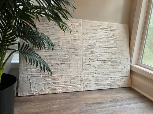 Texture Wall Art Set 2 Piece - Neutral Beige Texture Art | Paintings by Intuitive Arts Shop