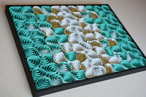 No. 22 Acoustic Diffuser Panel - Gradient Modern Abstract | Wall Sculpture in Wall Hangings by Joseph A