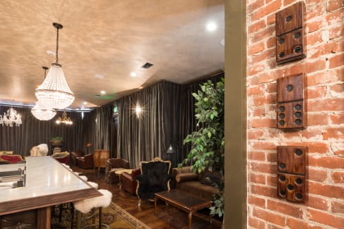 Wooden Dominoes | Wall Hangings by Lucky Rapp | Bar Crenn in San Francisco