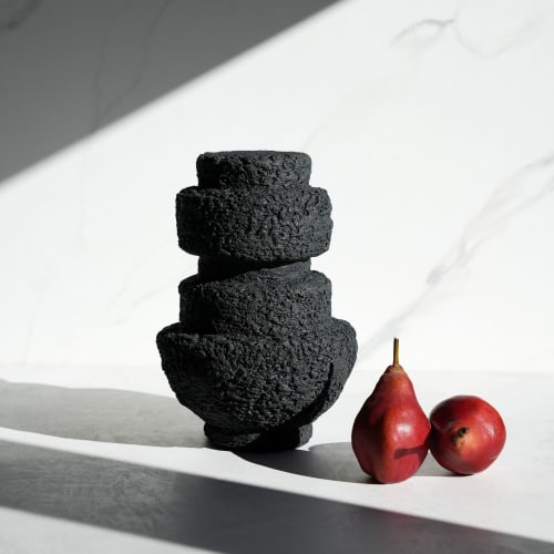 Closed Form Concrete Sculpture "Carbon #002" | Sculptures by Carolyn Powers Designs