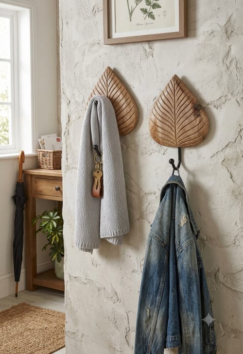 The Bodhi Leaf Artisan Wall Hook | Art & Wall Decor by Famous Art Group Of Industries