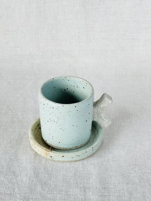 Seafoam - Twiggy Espresso cup & Saucer | Drinkware by Tomoko Ceramics | Oakland in Oakland