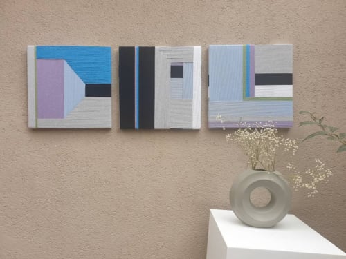 3 Pieces Tesxtil Wall Art Panels for Home Decor | Decorative Frame in Decorative Objects by Sarmal Design