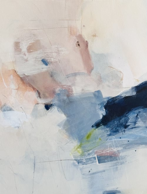 Abstract Painting in Indigo Blue | Mixed Media by Arohika Verma