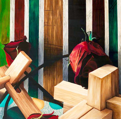 Gift Box - acrylic painting | Oil And Acrylic Painting in Paintings by Melissa Patel