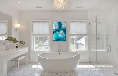 'COUNTESS' - Luxury Epoxy Resin Abstract Artwork | Mixed Media by Christina Twomey Art + Design