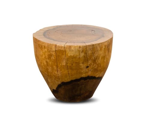Carved Live Edge Solid Wood Trunk Table ƒ33 by Costantini | Tables by Costantini Designñ