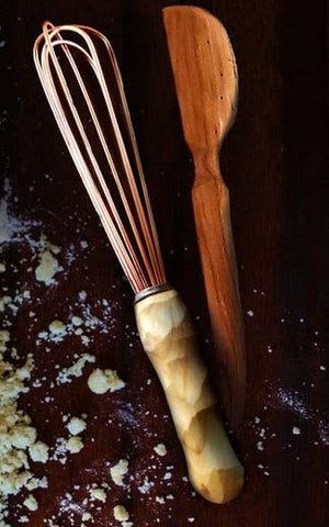 Copper Whisk w/Wood Handle | Utensils by Wild Cherry Spoon Co.