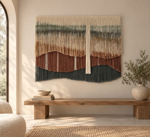 Layered Fiber Art “MOVA” | Wall Hangings by Olivia Fiber Art