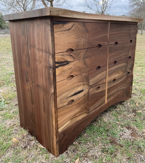 Modern Dresser with Graft line Claro Walnut | Storage by Aaron Smith Woodworker