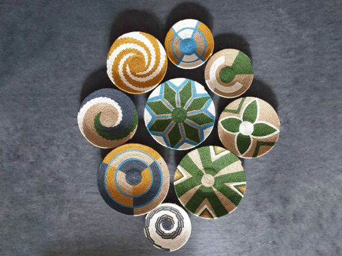 Set of 9 Basket Wall Decor, Woven baskets | Decorative Plate in Decorative Objects by Sarmal Design