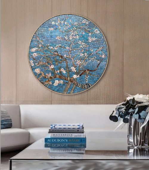 Almond Blossom Van Gogh mosaic artwork | Art & Wall Decor by Julia Gorbunova
