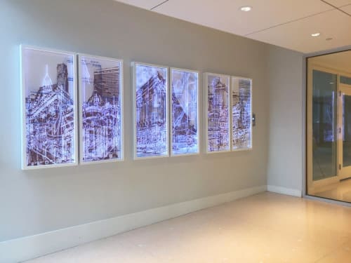 Invisible Cities- The Parkway Series | Drawings by Maria Schneider Arte | Park Towne Place - North Tower in Philadelphia