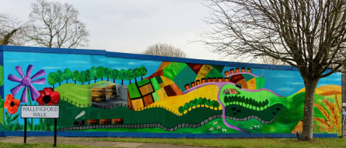 Cottonmill community mural | Street Murals by Montet Designs | Wallingford Walk in St Albans