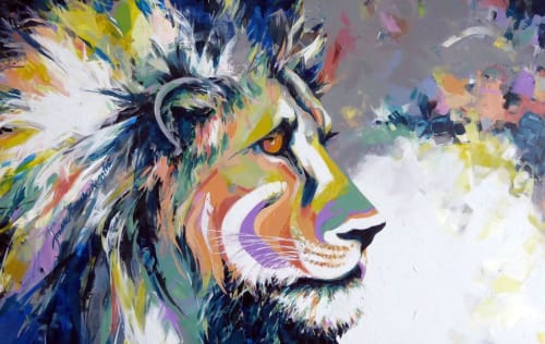 Maasai Lion | Paintings by Joanne Beaule Ruggles