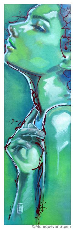 Original decorative art painting "Kleonela" (Sold) | Oil And Acrylic Painting in Paintings by Monique van Steen