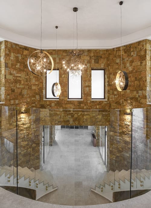 Roots Large + Roots in Circle Large | Pendants by F+M FOS - Anna Maria Fragiskos Bitros | ALPHA ESTATE - KTIMA ALFA in Aminteo