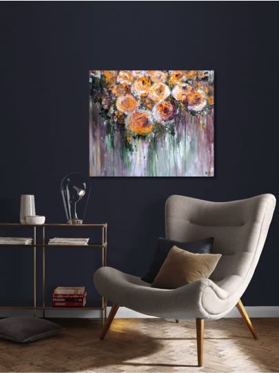 Yellow roses | Paintings by Elena Parau