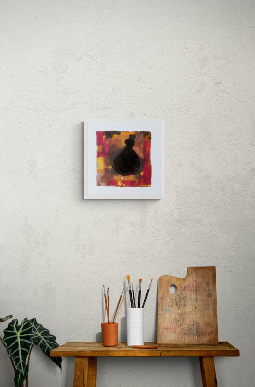 Vessel #01 — Contemporary Abstract Acrylic on Paper (15×15) | Oil And Acrylic Painting in Paintings by Vincent Salvati – Contemporary Abstract Painter | NJ`