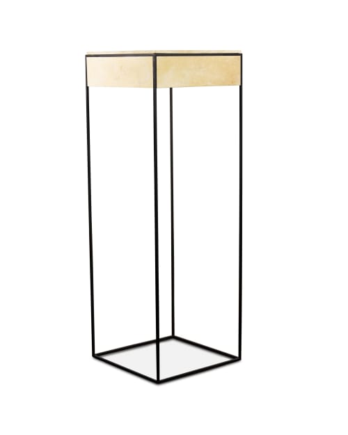 Side Table in Parchment and Metal by Costantini, Marcello | Tables by Costantini Design