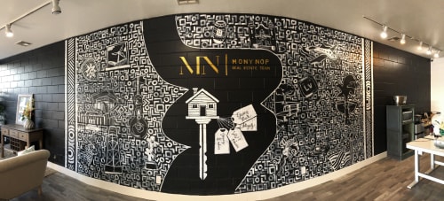 Mony Nop Real Estate Mural | Murals by Elliot | Mony Nop Real Estate | Compass in Livermore