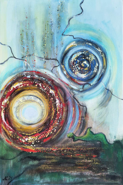 Change of year | Oil And Acrylic Painting in Paintings by Lena Kolambet