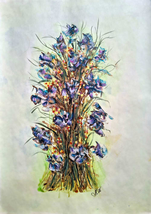 wild flowers 3 | Oil And Acrylic Painting in Paintings by Olena K