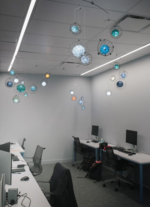 Orbs Suspended Lights Installation | Lighting Design by Claudine Gevry Studio