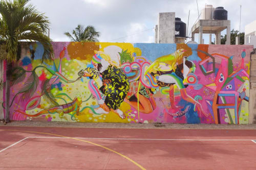 La noche de la Iguana | Murals by HUSMANN/TSCHAENI
