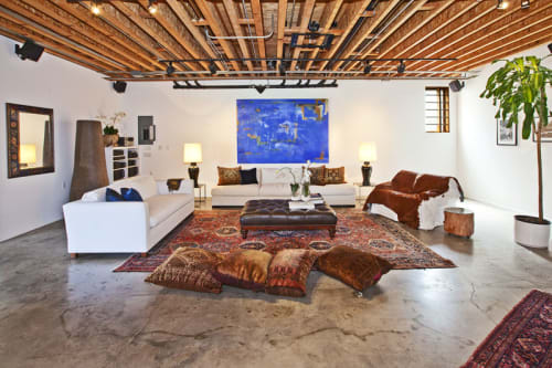 Dennis Hopper Installation (Blue) | Paintings by Amadea Bailey | Private Residence, Venice, CA in Los Angeles