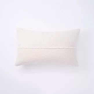 Pieced Woven Cotton Pillow Cream - Threshold™ | Pillows by McGee & Co. | Simply Modern Living in Grand Rapids
