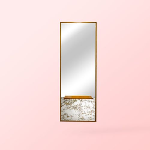 HUNTSMAN Mirror with shelf | Decorative Objects by Ivar London | Custom