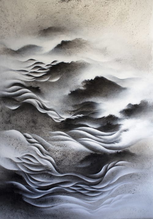 Liquid ridge | Paintings by Francesca B