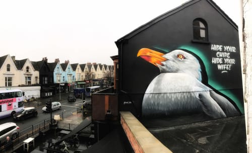 Hide Your Chips | Murals by Hasan Kamil | Swansea in Swansea
