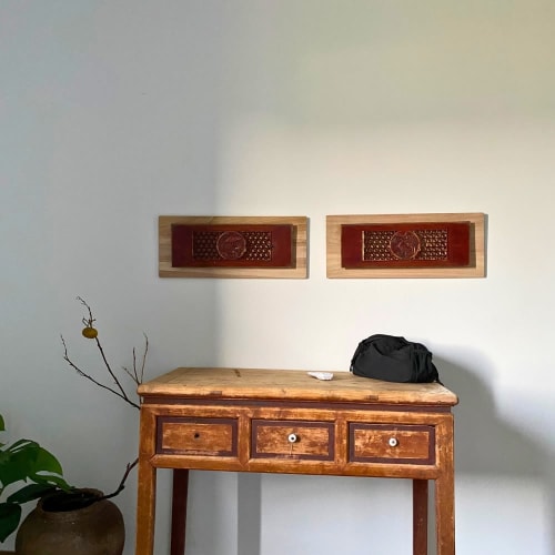 c.1920 Antique Chinese Giltwood Openwork Carved Panels – Pai | Wall Sculpture in Wall Hangings by Loom&Drift