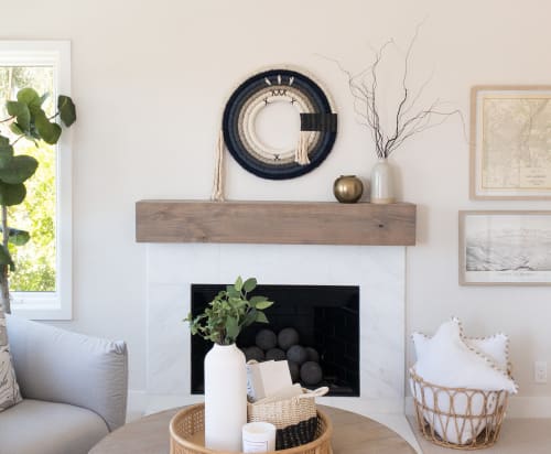 Azure Intention Wheel | Macrame Wall Hanging in Wall Hangings by Ooh La Lūm