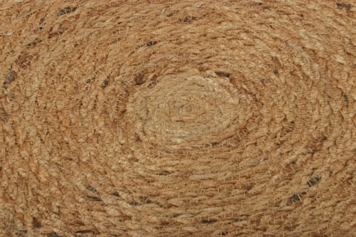 Rug & Kilim’s Modern Circle Jute Rug in Brown and Ivory Tone | Rugs by Rug and Kilim