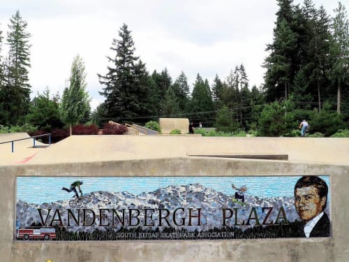 Port Orchard Skatepark Mosaic | Public Mosaics by JK Mosaic, LLC | South Kitsap Regional Park in Port Orchard
