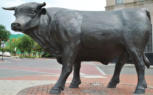 Major | Public Sculptures by Michael and Leah Foushee Waller | CCB Plaza / Main Plaza / Main Square / Downtown in Durham