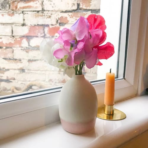 Strawberries and Cream, Rose Ombre Bud-vase and Sphere Vases | Vases & Vessels by Katie Robbins