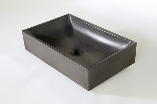Concrete Vessel Sink | Furniture by Wood and Stone Designs