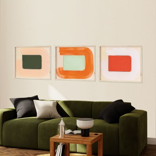 Set of 3 Abstract Art Prints in Bold Colors: The Garden Trio | Prints by Emily Keating Snyder