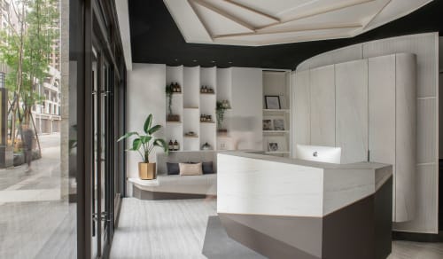 Mute-White Hair Salon | Interior Design by Han-Yue Interior Design