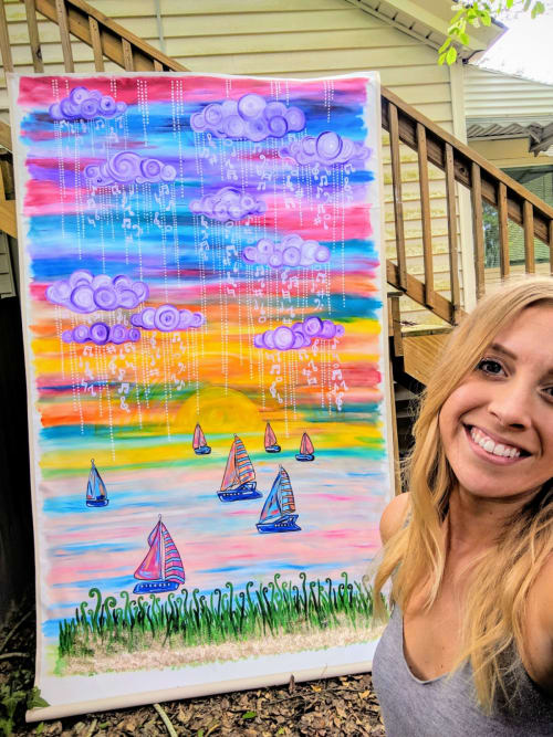 Trondossa Music Festival | Street Murals by Girls Who Paint Murals | Riverfront Park Performance Pavilion in North Charleston