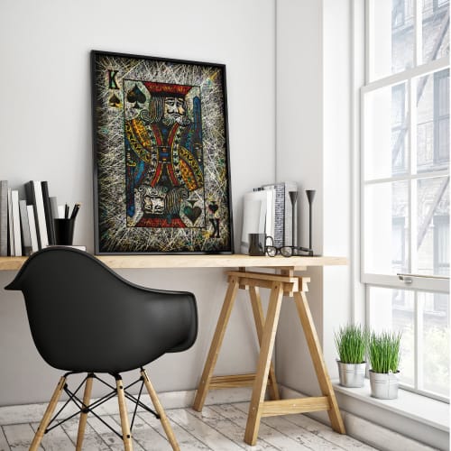 Hand painted "King of Spades" | Mixed Media by ArtForLoft