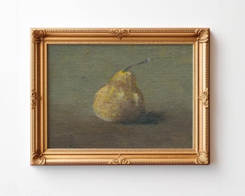 Vintage Pear Still Life Print on Canvas-Pear Art Print | Paintings by Melissa Mary Jenkins Art