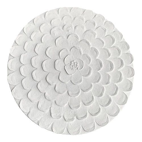 12" Dahlia White | Oil And Acrylic Painting in Paintings by Kelly L Walker