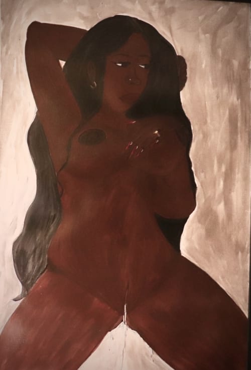 Unbuttoned | Oil And Acrylic Painting in Paintings by Madame A. K. Selestan